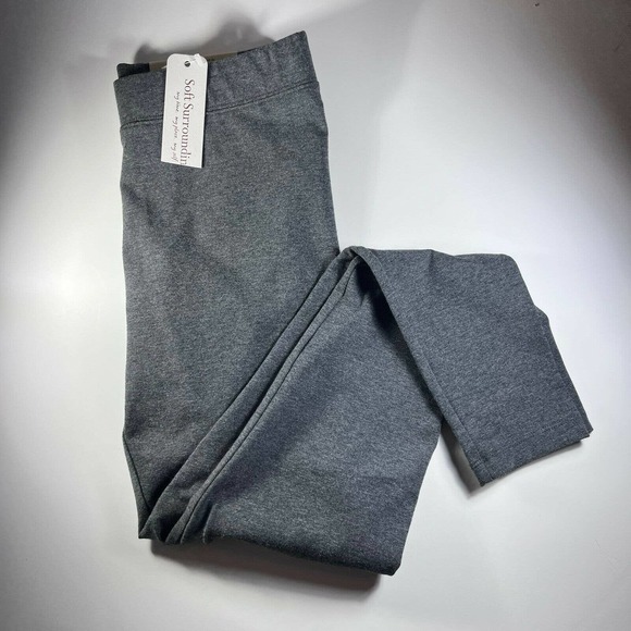 SOFT SURROUNDINGS Sz XS WOMEN'S HAVE TO HAVE Heather Gray Ankle LEGGINGS NWT - Picture 6 of 6